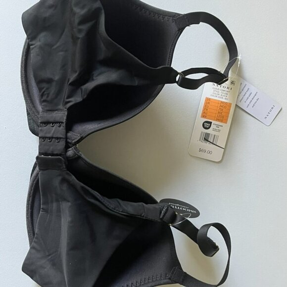 NWT Natori Cloud Comfort Back Smoothing T-Shirt Bra in Black Size 34DD - Picture 5 of 6